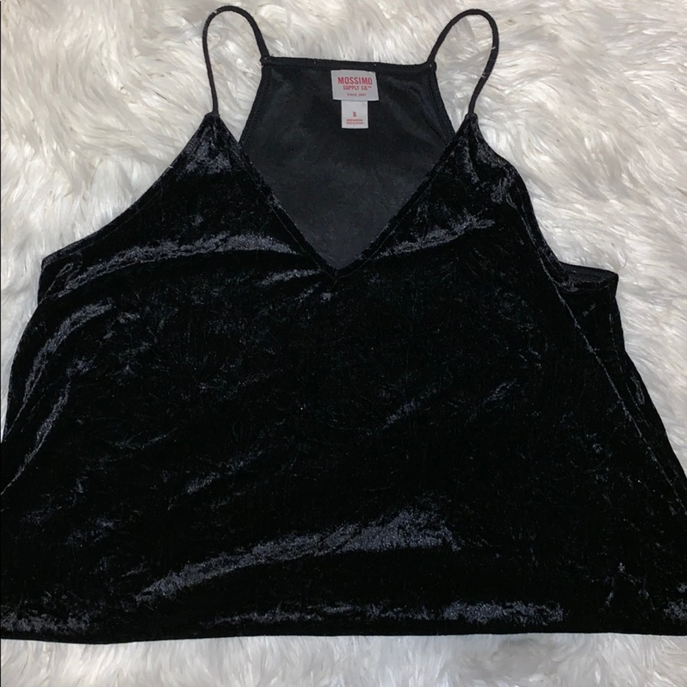 Velvet black tank top